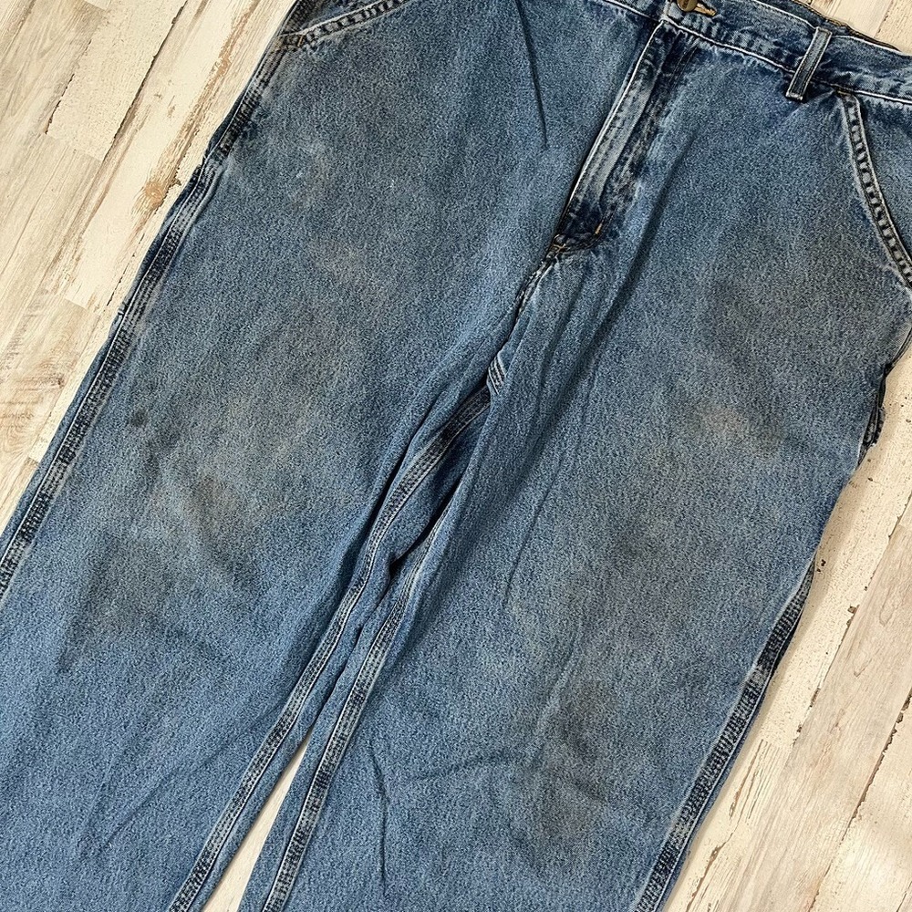 Vintage Y2K Carhartt B13 DPS Carpenter Baggy Straight Cargo Jeans Mens 38‎ x 34 - Picture 7 of 7